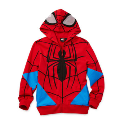 Disney Store Marvel Spider-Man Zip Front Hoodie Jacket Sweatshirt Boy’s  Size 4 