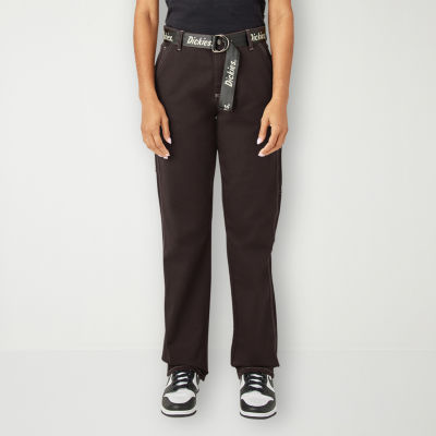 Dickies-Juniors Womens High Rise Straight Flat Front Pant, Color