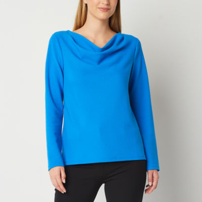 Liz Claiborne Womens Cowl Neck Long Sleeve Sweatshirt Color