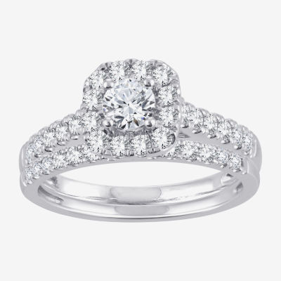 1-1/4 CT. T.W. Diamond Multi-Row Bridal Set in 14K Gold