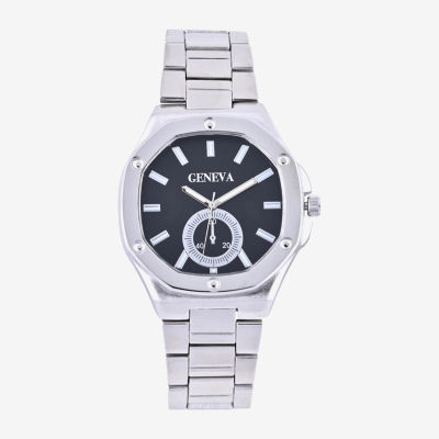 Geneva mens best sale watch stainless steel