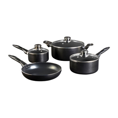 Essential Home TTU-Q5182 14-Pc. Carbon Steel Cookware Set - Black