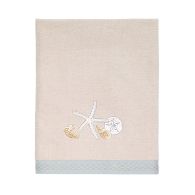 Farmhouse Shell Embroidered Coastal Bath Towel Set