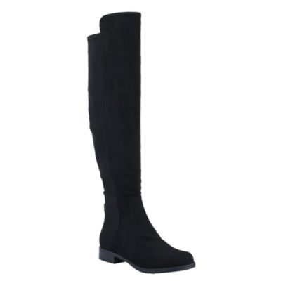 Jcpenney black over on sale the knee boots