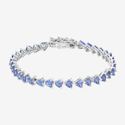 Effy Genuine Blue Tanzanite Sterling Silver Triangle 7 Inch Tennis