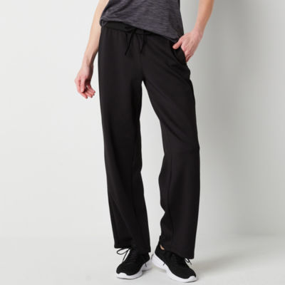 Xersion Womens Fleece Mid Rise Straight Sweatpant, Color: Black - JCPenney