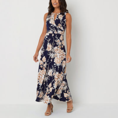 Sleeveless floral 2024 maxi dress