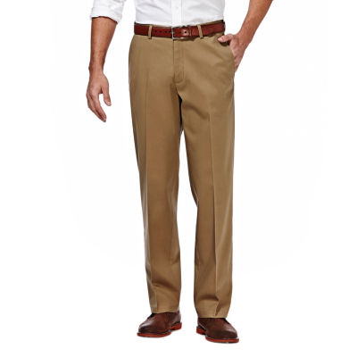 Men's Haggar® Premium No-Iron Khaki Stretch Classic-Fit Pleated Expandable  Waist Pants, Men's, Size: 40X31, Med Brown - Yahoo Shopping
