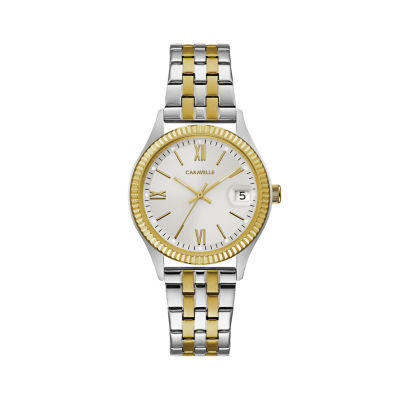 Caravelle Designed By Bulova Womens Two Tone Stainless Steel 