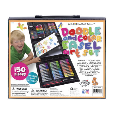 Art 101 Budding Artist Pop-Up Easel 150 Piece Doodle and Color Art