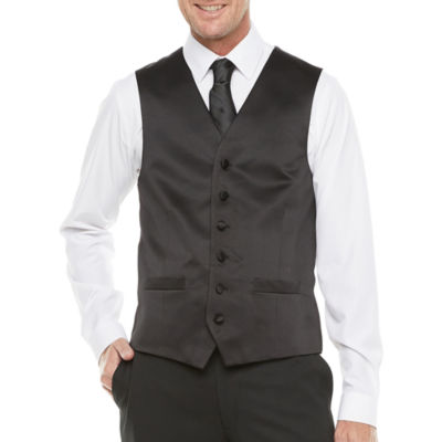 black and red tuxedo vest