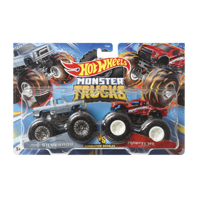Hot Wheels Monster Trucks 1:64 Scale Demolition Doubles Silverado vs F150  Raptor, 1 - Metro Market