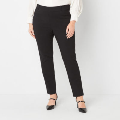 Liz Claiborne-Tall Womens Mid Rise Straight Pull-On Pants, Color: Sloane  Wash - JCPenney