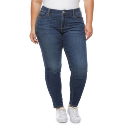 St. John's Bay - Plus Secretly Slender Womens Skinny Jean | Blue | Plus 20W | Jeans Skinny Jeans | Fall Fashion