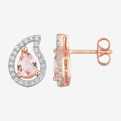 Genuine morganite deals earrings