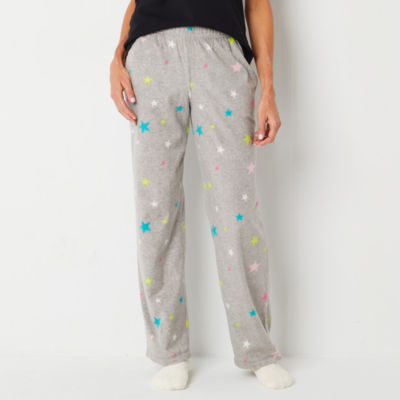 Sleep Chic Womens Fleece Pajama Pants with Sock, Color: Stars Convo -  JCPenney