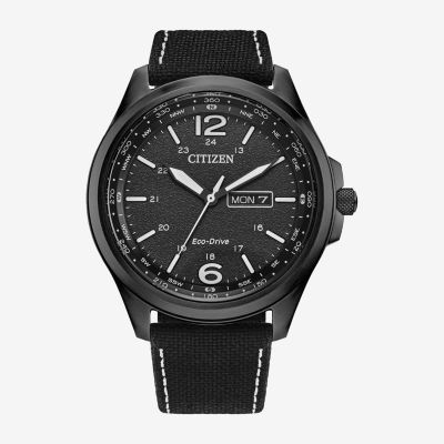 Citizen Mens Black Strap Watch Aw0115-03e