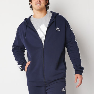 Adidas men's essential on sale fleece zip hoodie