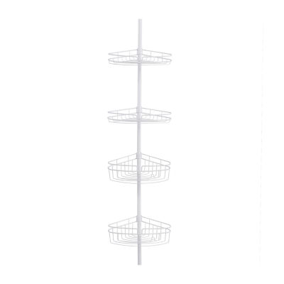 6 pieces Home Basics 2 Tier Aluminum Shower Caddy With Lower Hooks
