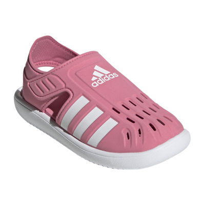 radio hígado Autenticación adidas Little Girls Summer Heeled Sandals, Color: Pink White - JCPenney