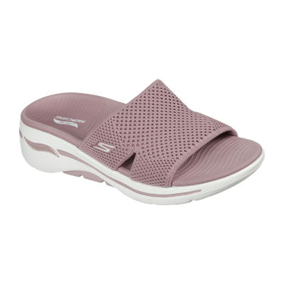 Skechers Womens Walk Arch Fit Worthy Wedge Sandals, Color: Rose - JCPenney