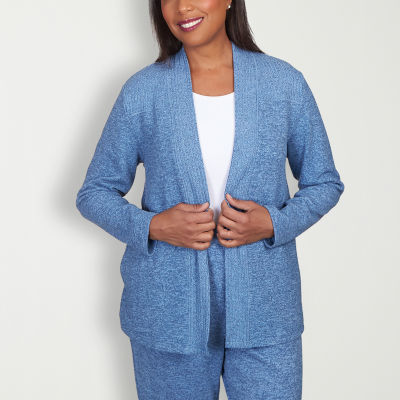 Alfred Dunner Comfort Zone Womens Long Sleeve Open Front Cardigan - JCPenney