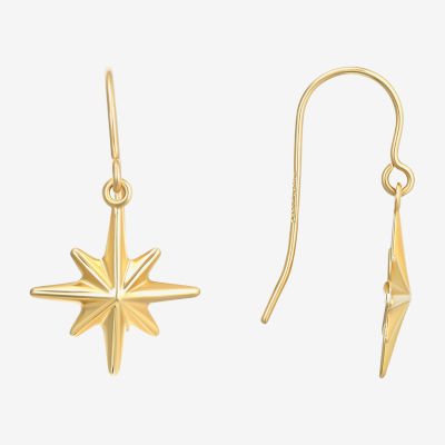 14K Gold Star Drop Earrings - JCPenney