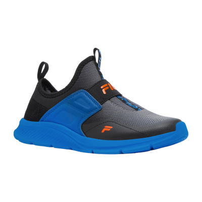 FILA Landbuzzer Little & Big Boys Running Shoes, Color: Black Blue