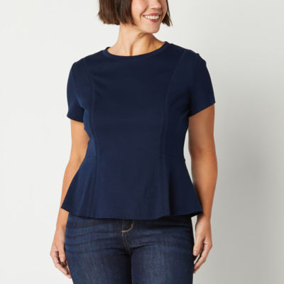 short sleeve peplum tee