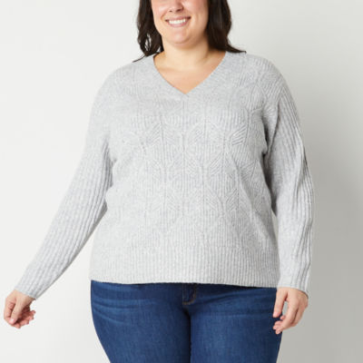 Jcpenney women's 2025 plus size sweaters