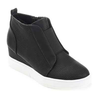 Womens slip cheap on wedge sneakers