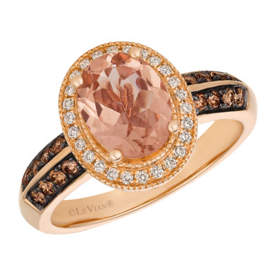 Peach morganite sale ring levian