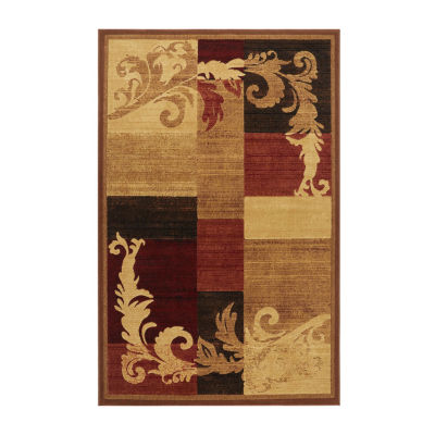 Home Dynamix Slade Contemporary Abstract Area Rug, Brown/red, 7'10