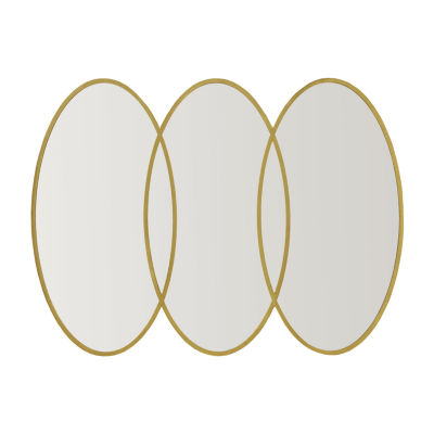 Madison Park Signature Eclipse Oval Decor Mount Round Decorative Wall Mirror