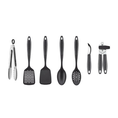 Cuisinart Black Grill Tools 4-pc. Kitchen Utensil Set, Color: Stainless  Steel - JCPenney