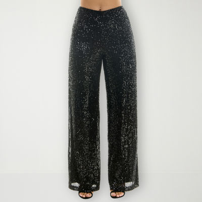 Curvy and Missy Black Sequin Pants