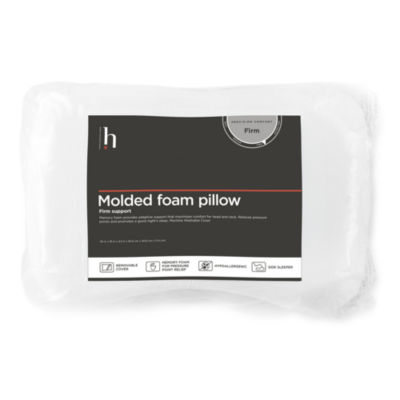 Home Expressions Molded Foam Firm Support Pillow, Color: White