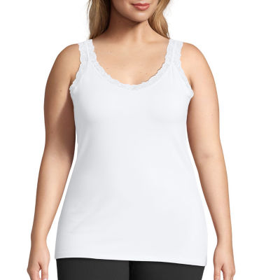 J M S Just My Size Cotton Jersey Short-Sleeve V-Neck Women's Tee