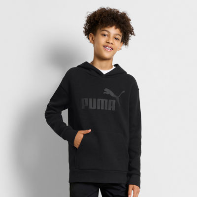 PUMA Big Boys Hooded Long Sleeve Graphic T Shirt Color Puma Black JCPenney