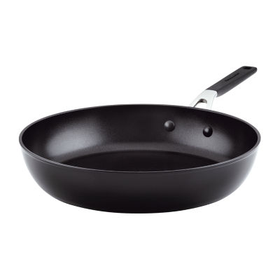 KitchenAid Hard Anodized Nonstick Saute Pan with Lid, 5-Quart, Onyx Black