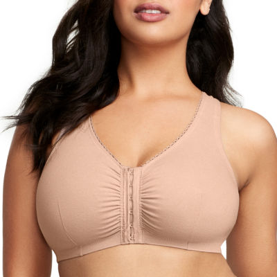 Glamorise Complete Comfort Cotton Front-Closure Racerback Unlined Wireless  Full Coverage Bra 1908 - JCPenney
