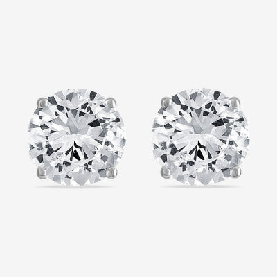 White sapphire online stud earrings