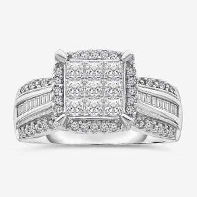 Petite Twist Diamond Engagement Ring in 14k White Gold (1/10 ct. tw.)