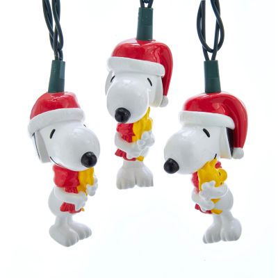 Kurt Adler 10-Light Led Snoopy And Woodstock Constant String