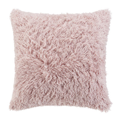 Juicy Couture Alexus Ultraplush White Faux Fur 20 in. x 20 in. Throw Pillow