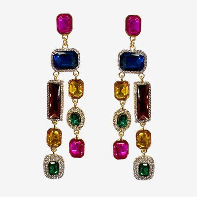 Bijoux Bar Gold Tone Drop Earrings, Color: Multi - JCPenney