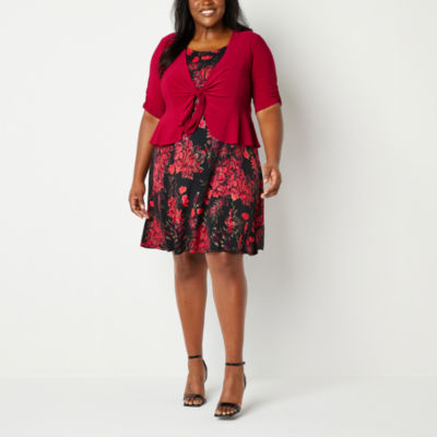 Jcpenney red 2024 and black dress