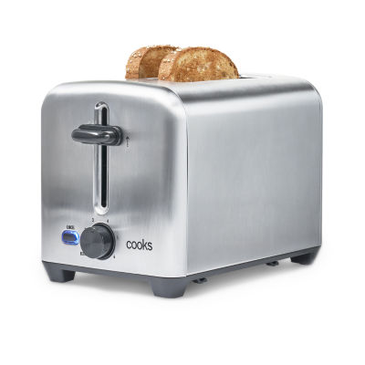 Buy Cookworks 2 Slice Toaster - Brushed Stainless Steel, Toasters