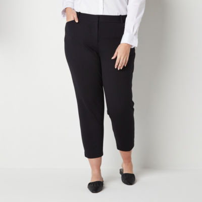 Liz Claiborne Emma Ponte Womens Mid Rise Slim Fit Ankle Pant - JCPenney