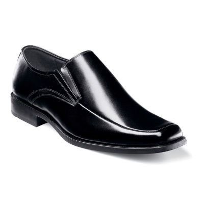 Stacy Adams Cassidy Mens Moc-Toe Slip-On Black Leather Dress Shoes  20118-001 